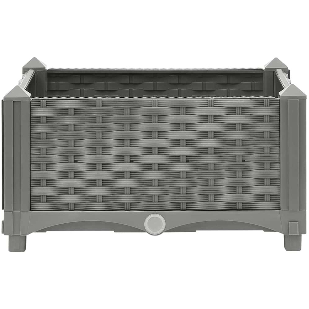 vidaXL Grey Polypropylene Raised Garden Bed 23 x 40 x 40cm Image 3