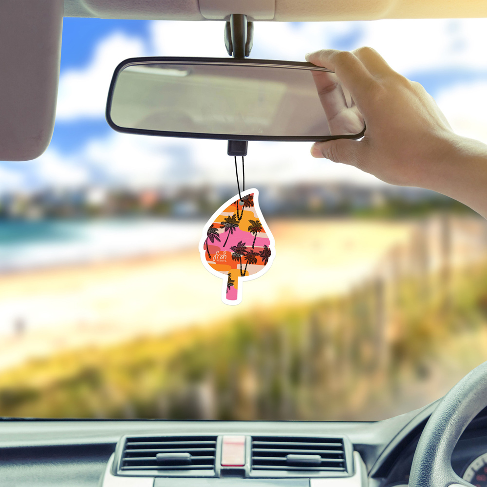 Frsh Scents Leaf Shaped Car Air Freshener Pina Colada Image 2