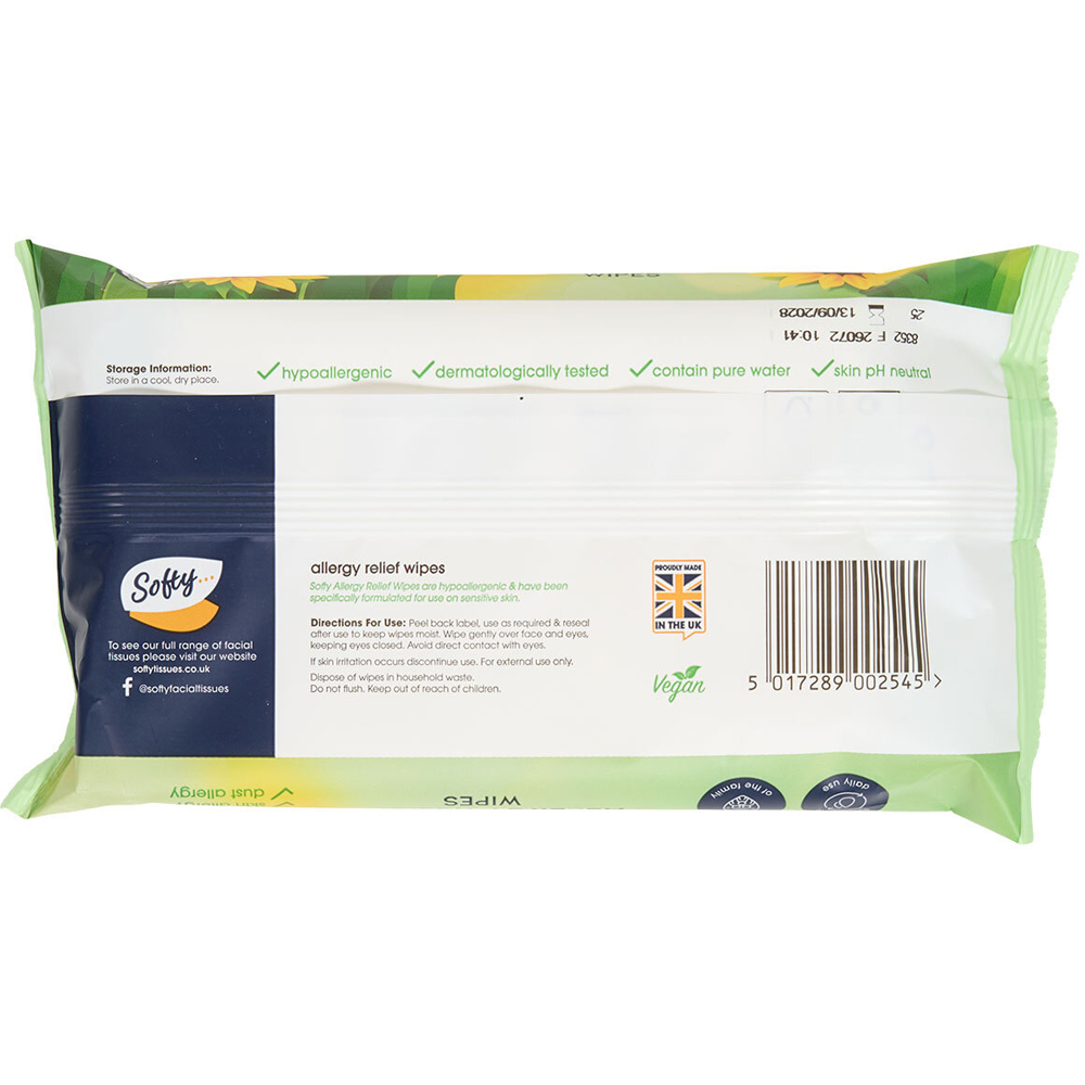 Pack of 40 Softy Allergy Relief Wipes Image 2