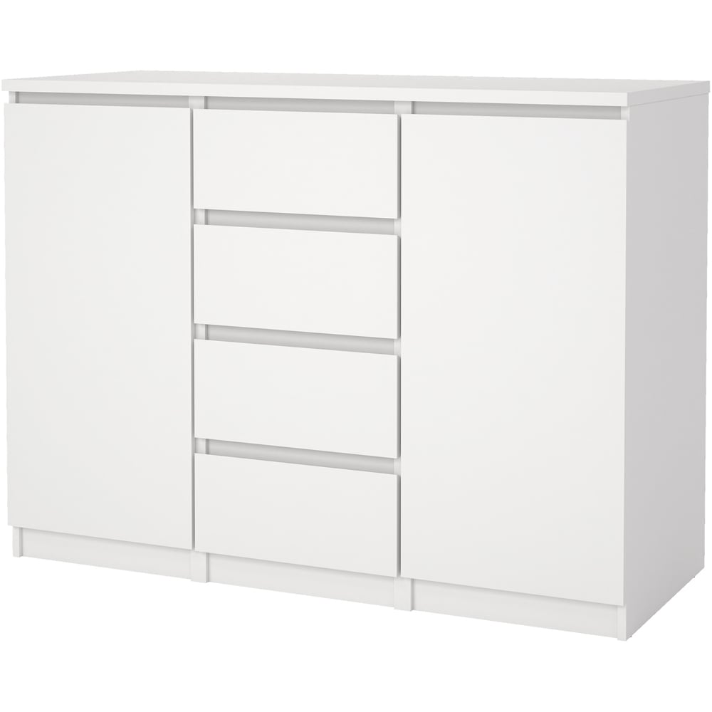 Florence Naia 2 Door 4 Drawer White Sideboard Image 3