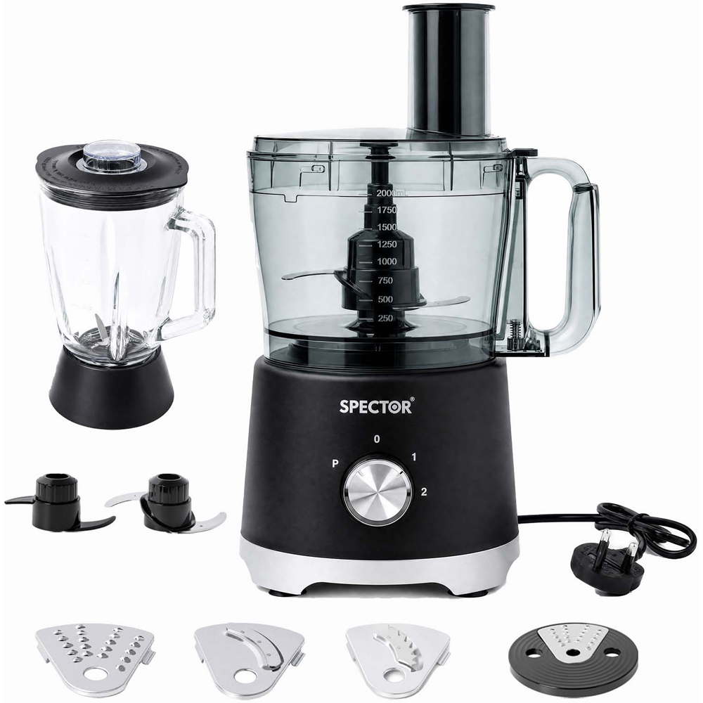 Spector Black 2.5L 2-Speed Food Processor 1500W Image 3