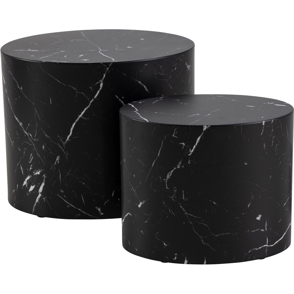 Florence Mice Black Oval Coffee Table Set of 2 Image 3