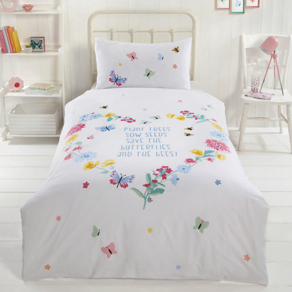 Rapport Home PH Butterflies and Bees Single Multicolour Duvet Cover Set Image 1