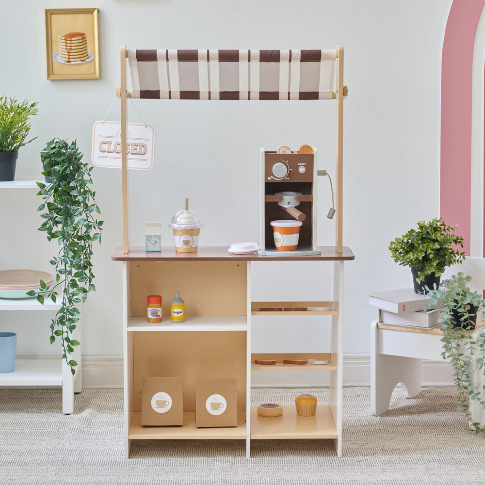 Teamson Kids Brown Espresso Treats Coffee Stand Image 7