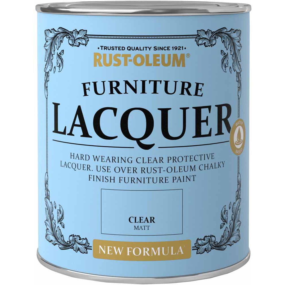 Rust-Oleum Clear Matt Furniture Lacquer Paint 750ml Image 2