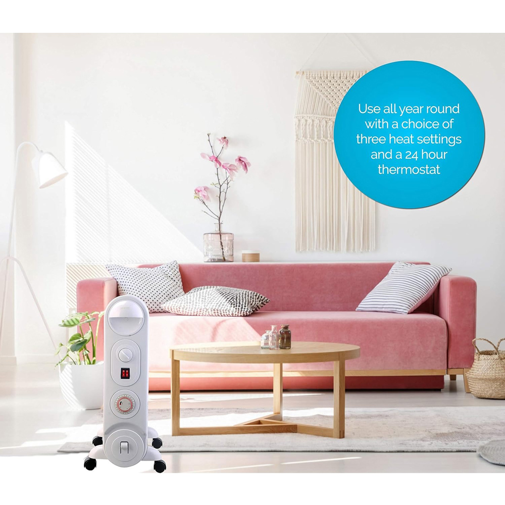 Mylek White Oil Filled Heater 2000W Image 5