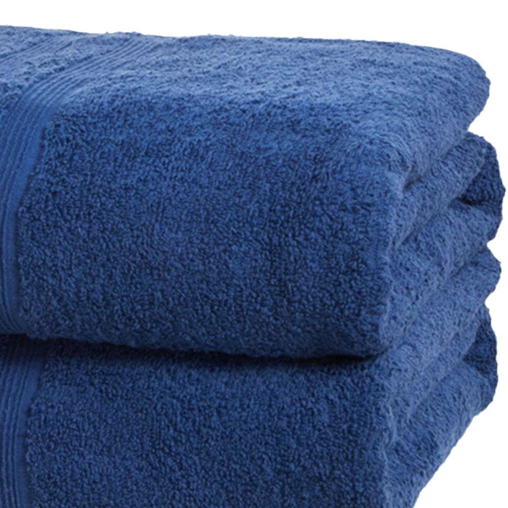 Rapport Home Camden Super Soft Combed Cotton Blue Bath Towel 2 Pack Image 3