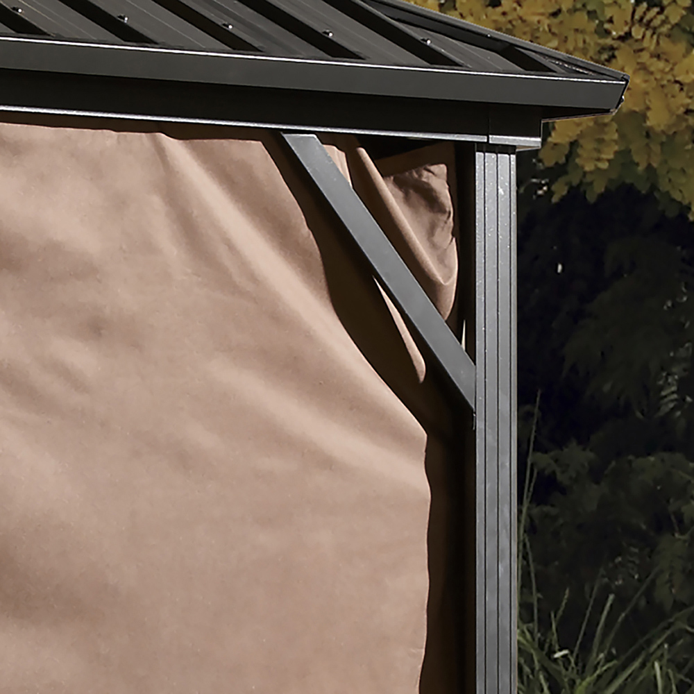 Sojag Dakota 3 x 3m Brown Gazebo Curtain Image 4