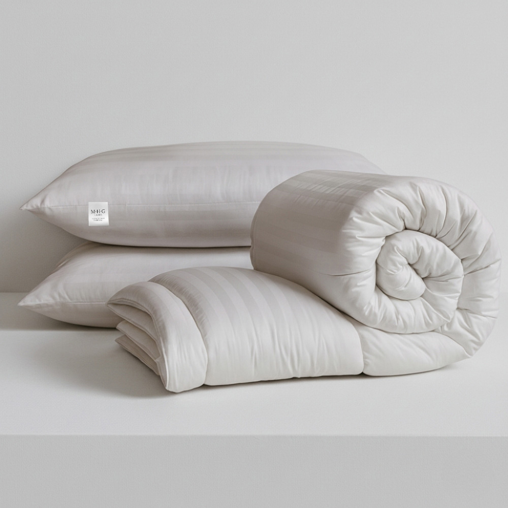 MHG Living King Size White Spring Summer Hollowfibre Duvet Set 4.5 Tog Image 2
