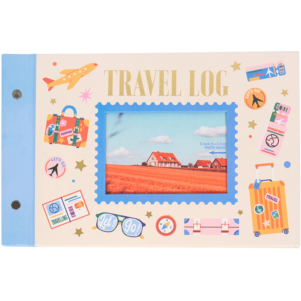 Travel Log Scrapbook with Stickers Image 3