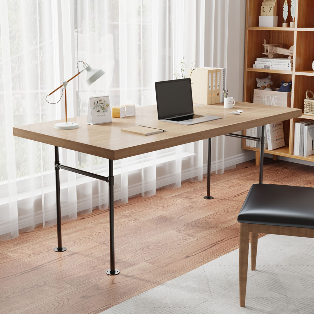 Living and Home 2 Pack Black Industrial H Shaped Anti Slip Iron Table Leg 50 x 71cm Image 7