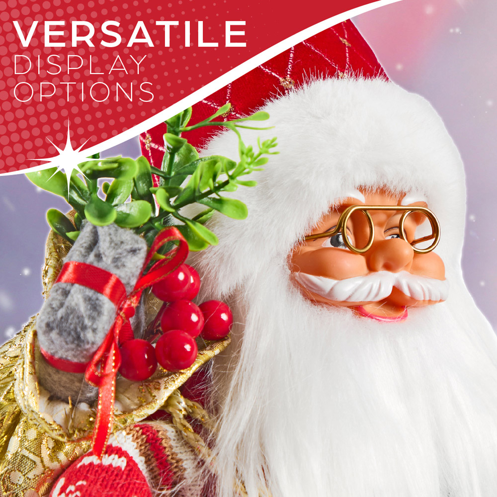 The Christmas Workshop Standing Santa Claus Decoration with Gift Sack 3.2ft Image 6