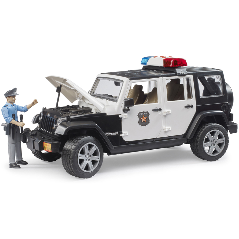 Bruder Kids Jeep Wrangler Unlimited Rubicon Police Officer Emergency Response Playset Model Image 4