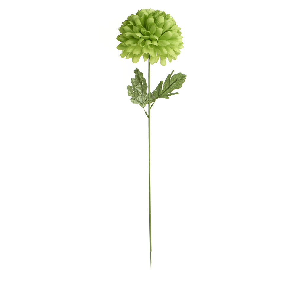 Wilko Green Pom Pom Single Stem Artificial Flower Image