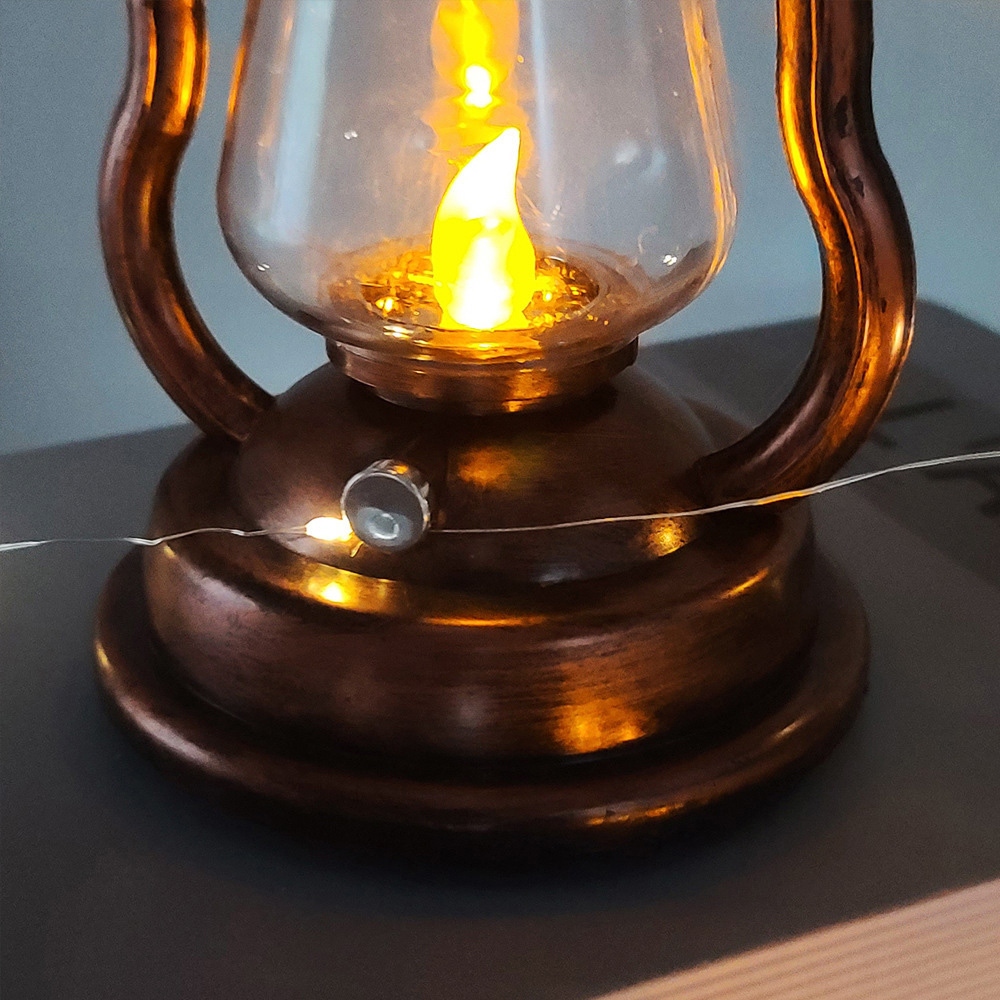Avilo Warm White LED Solar Vintage Hanging Lantern Image 4
