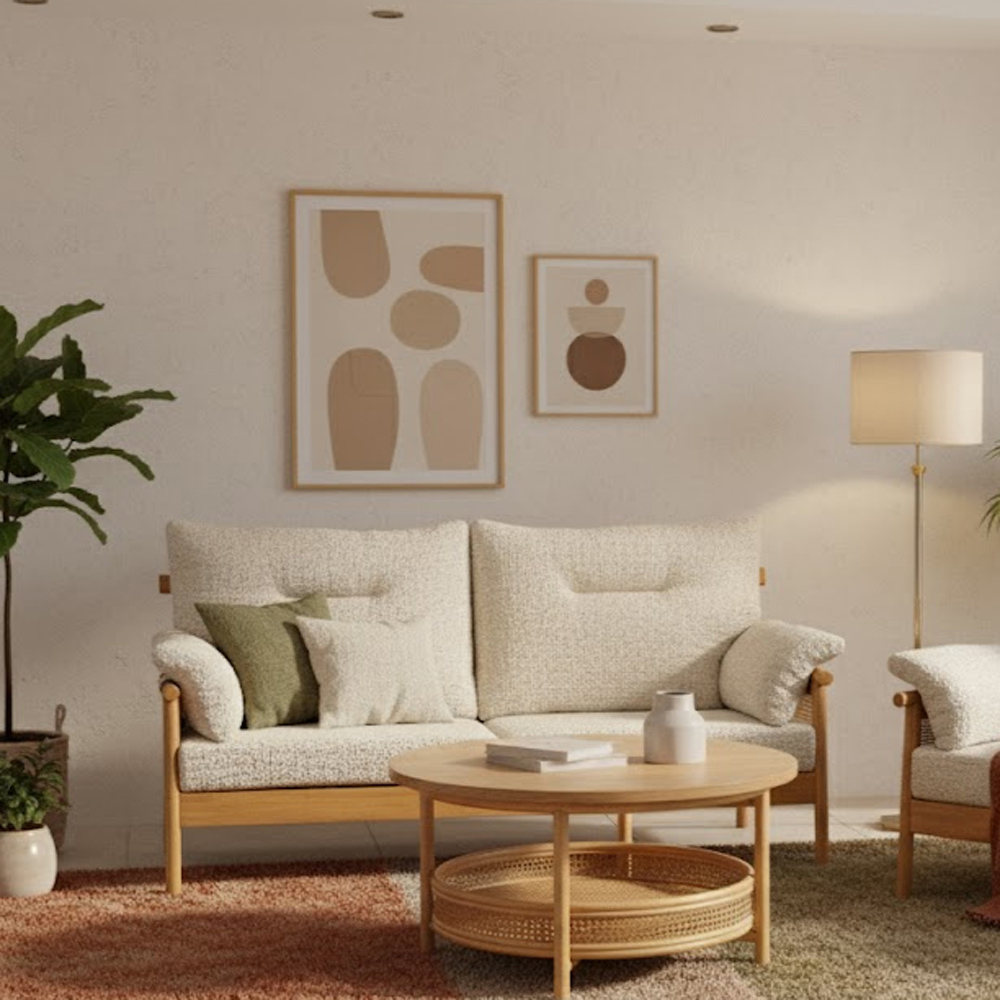 Desser Mindi 3 Seater Light Oak Natural Rattan Sutton Sofa Image 6