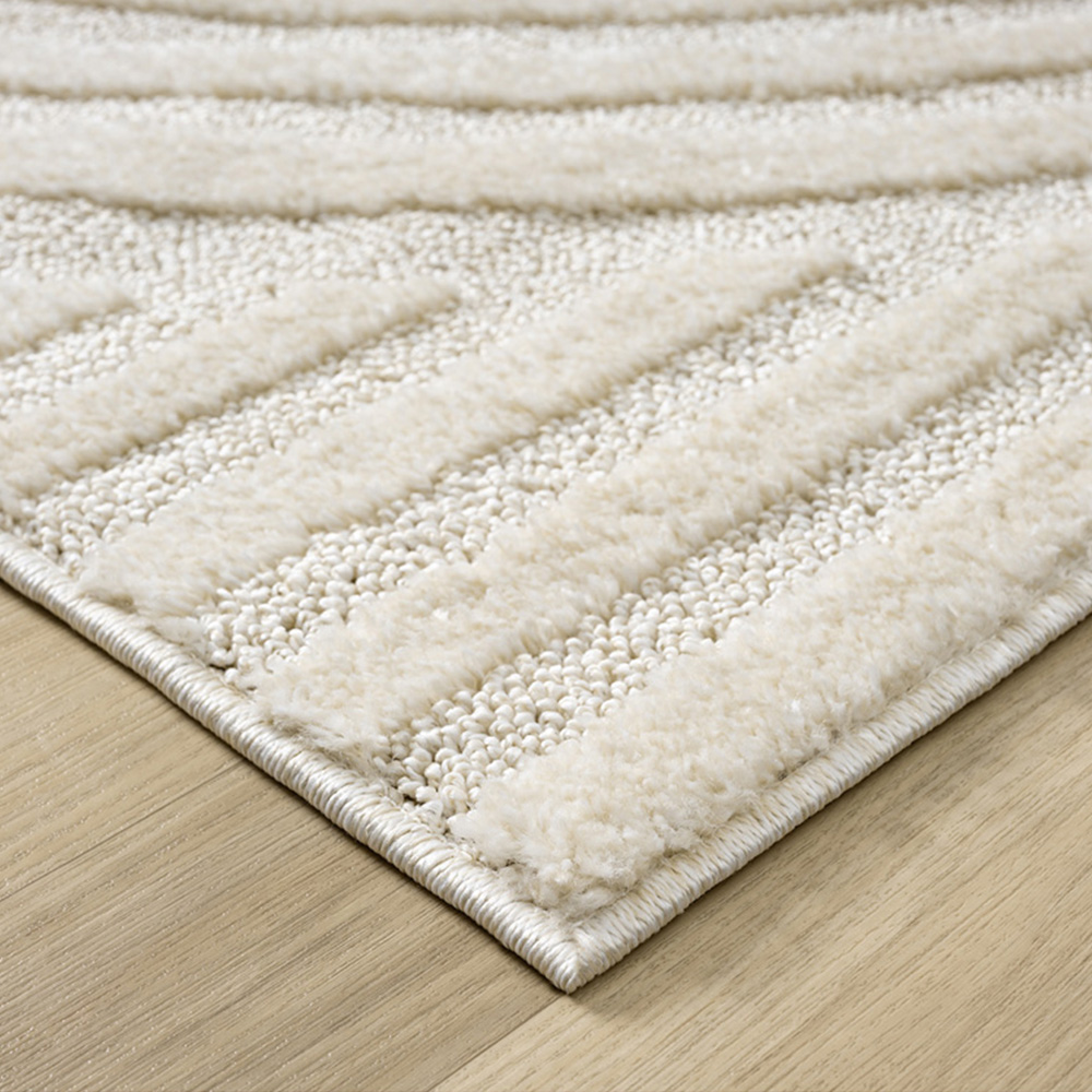 Desire Rugs Isabella Cream Embossed Mazia Arch Lines Rug 200 x 290cm Image 3