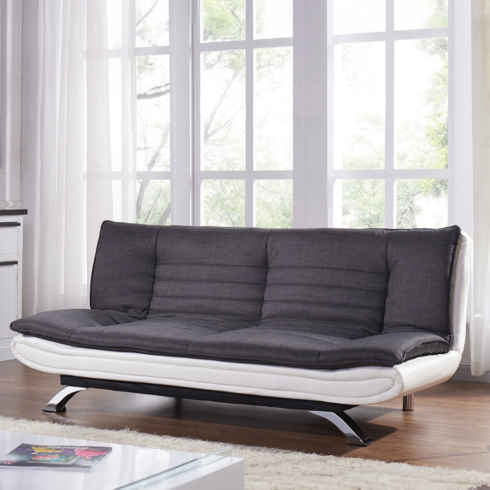 Home Detail Michigan 2 Seater Charcoal and White Sofa Bed Image 8
