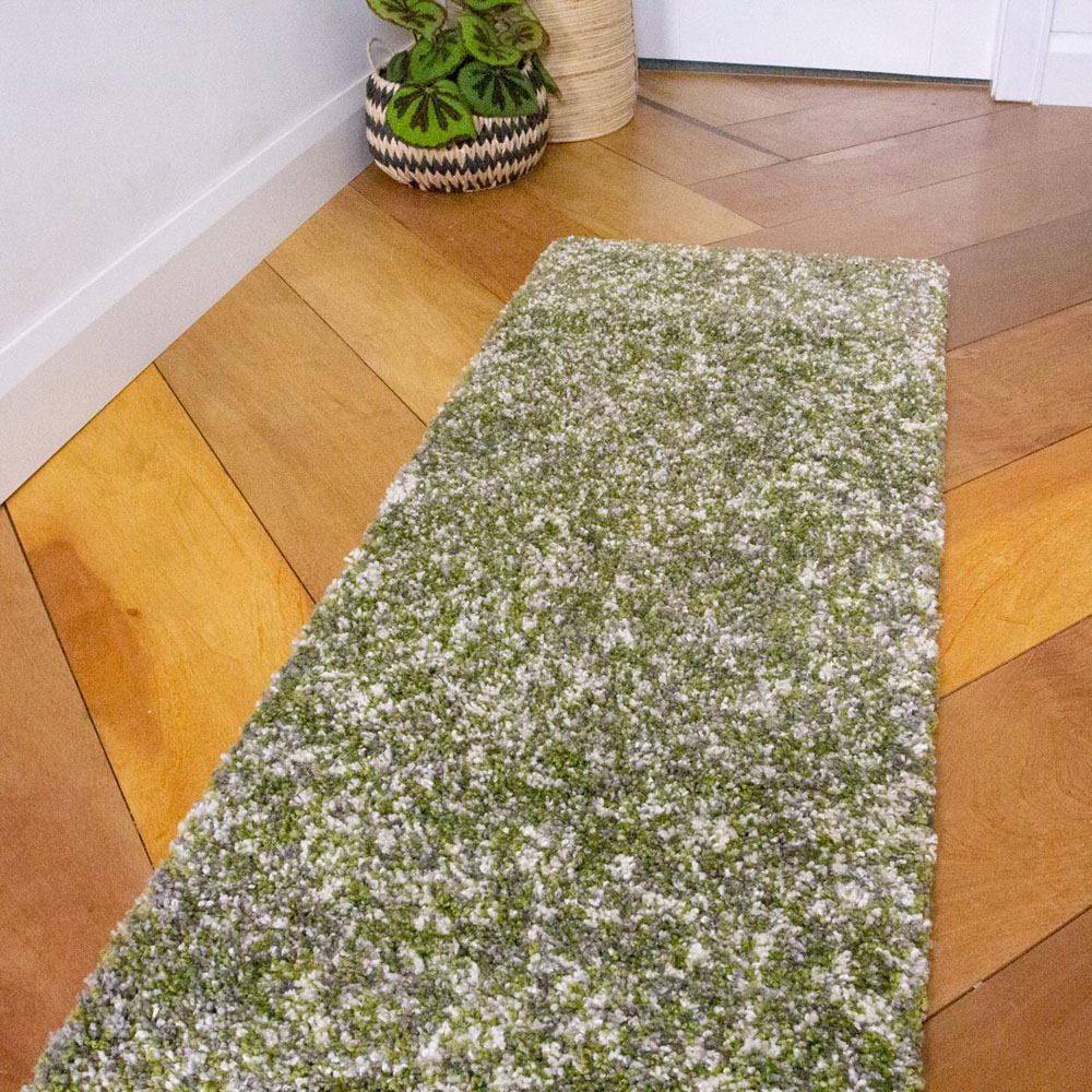 Kukoon Alder Dark Green Shaggy Rug 60 x 240cm Image 3