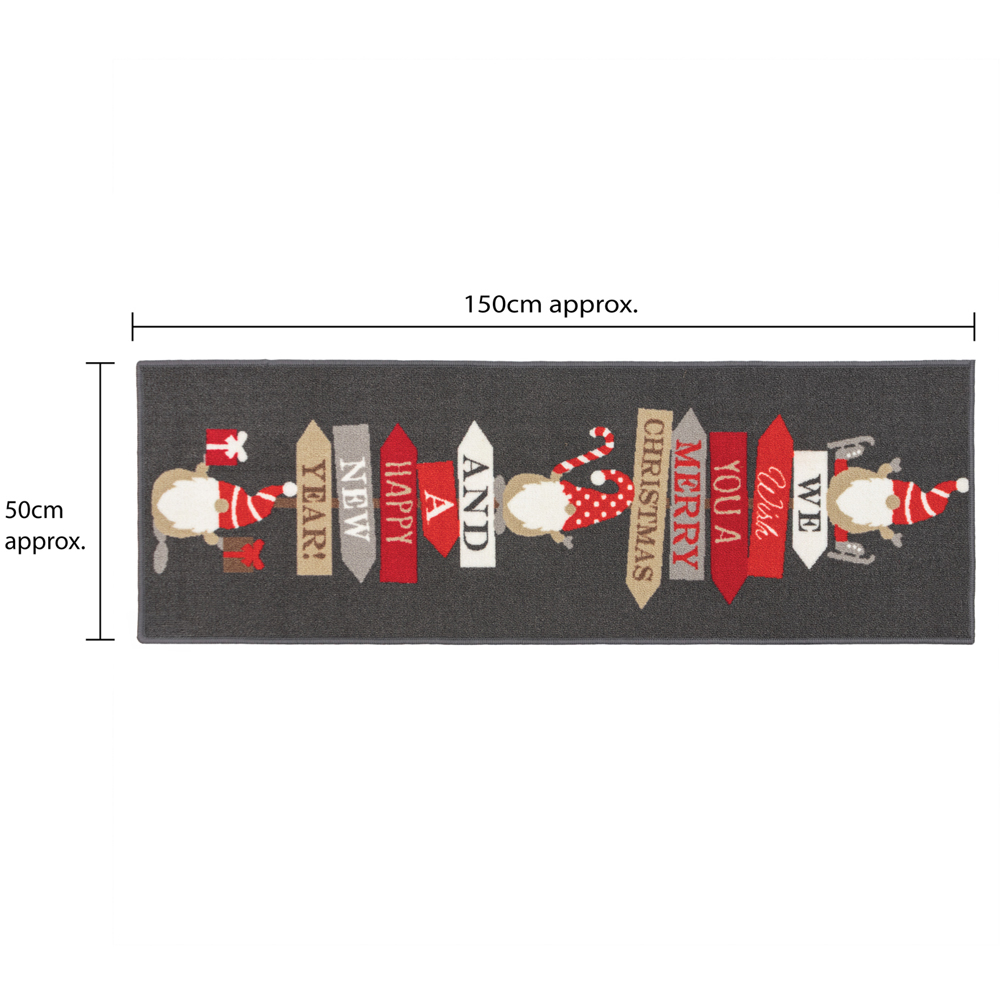 JVL Premium Christmas Gonk Nylon Pile Washable Runner 50 x 150cm Image 5