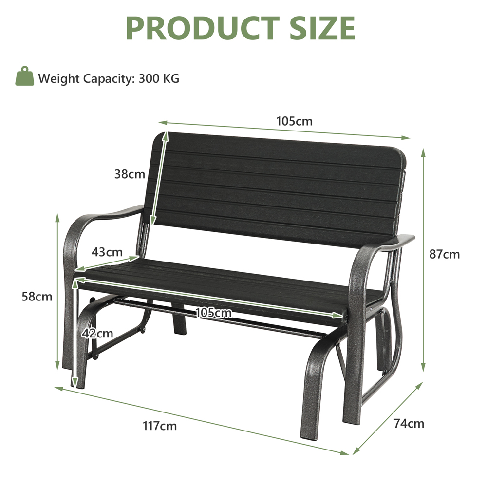 Costway 2 Seater Garden Bench Image 9