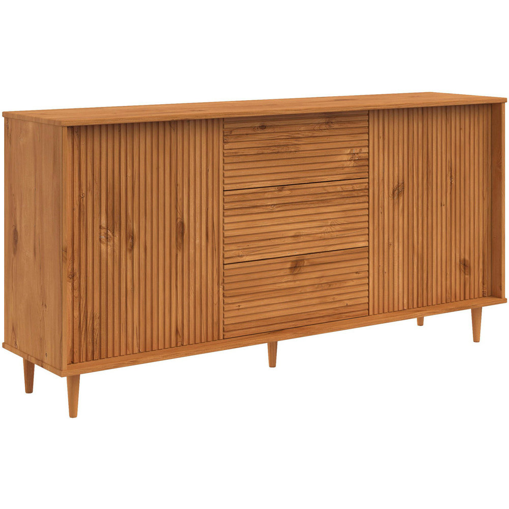 Loft24 Jerzy 2 Door 3 Drawer Stain Wax Sideboard Image 2
