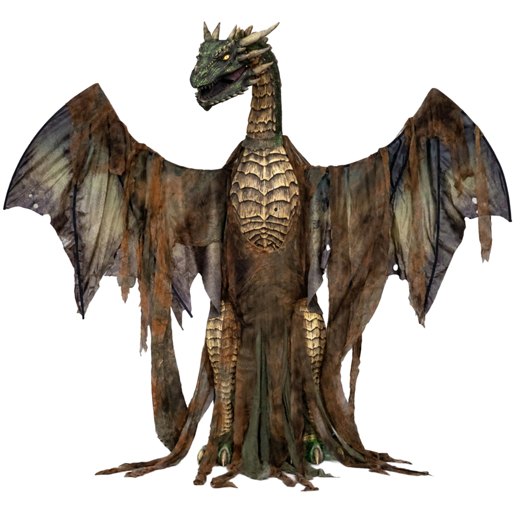 Samuel Alexander LED Dark Forest Dragon Halloween Animatronic Decoration 7ft Image 1