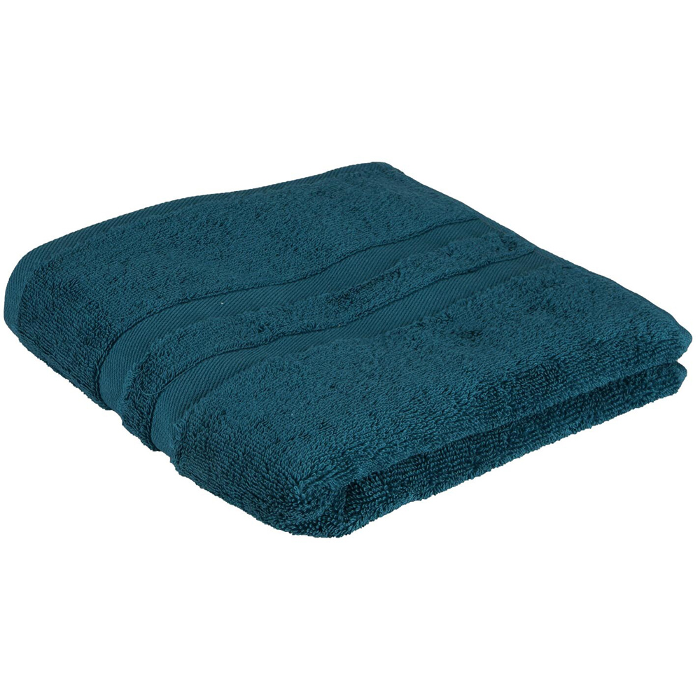 Divante Soft Turkish Cotton Teal Terry Dobby Hand Towel Image