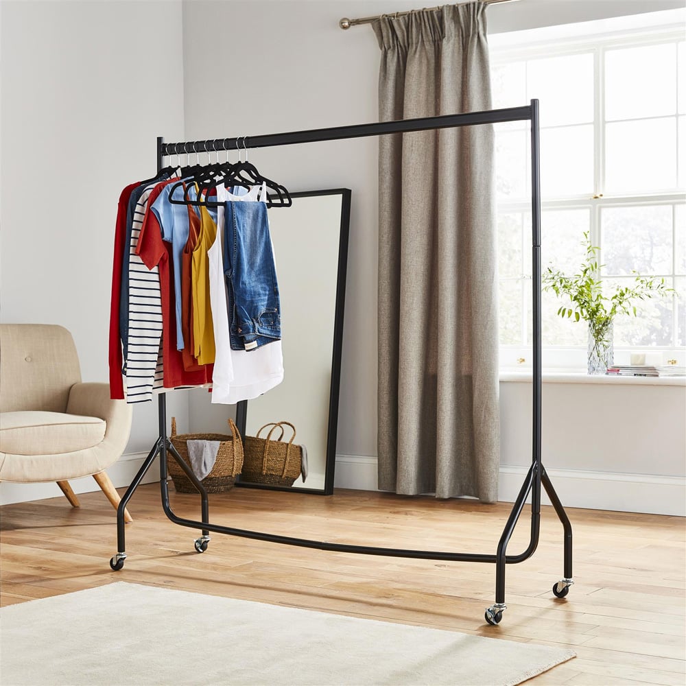 House of Home Extra Heavy Duty Black Clothes Rail 5 x 4ft Image 2