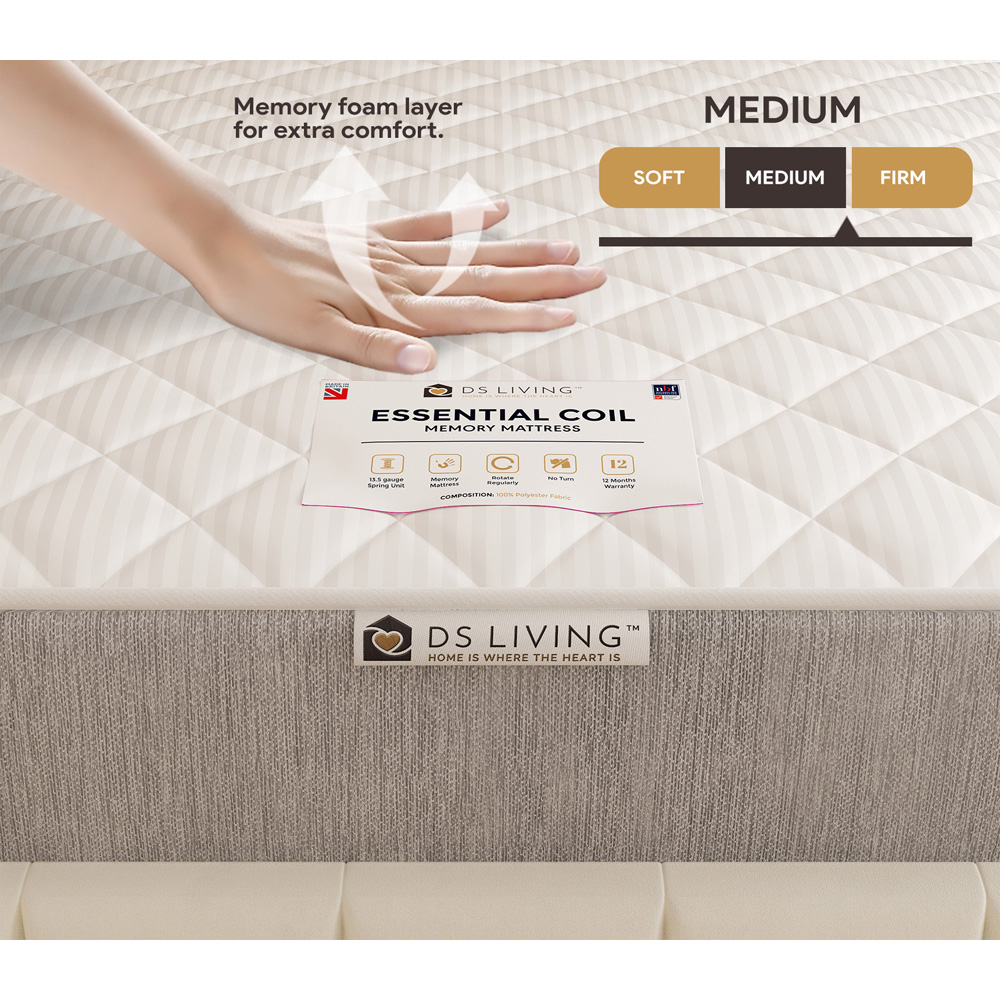 DS Living Haven Super King Size 13.5g Bonnell Spring Memory Foam Layer Orthopaedic Mattress Image 5