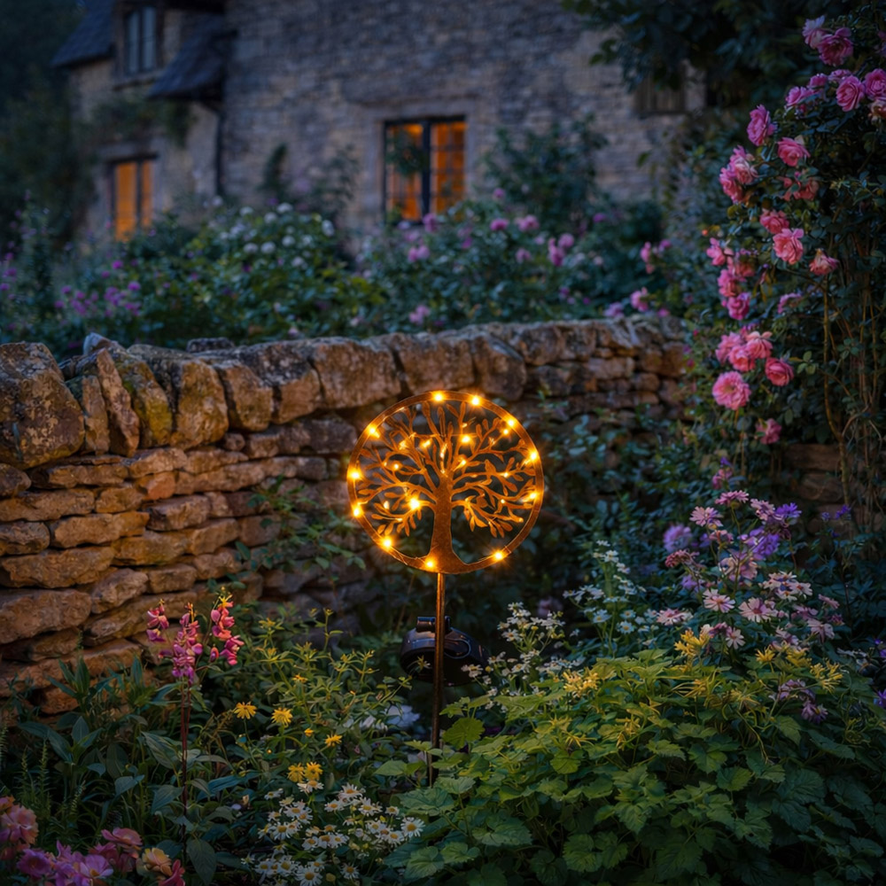 Avilo Tree of Life Solar Powered Stake Light Image 4