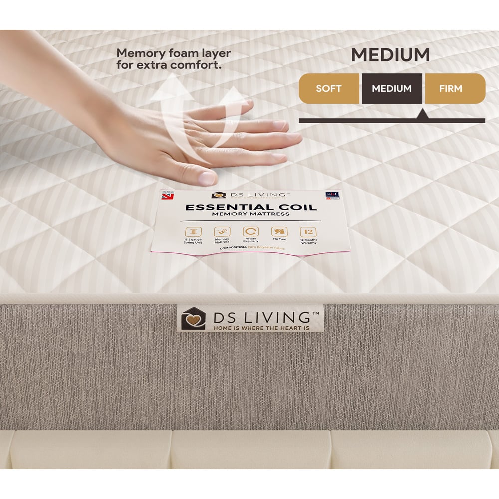 DS Living Haven Small Double 13.5g Bonnell Spring Memory Foam Layer Orthopaedic Mattress Image 5