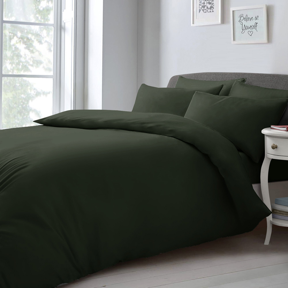 Velosso Microfibre Single Olive Duvet Set Image
