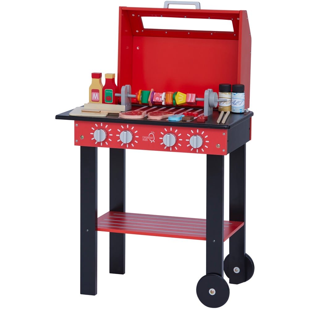 Teamson Kids Red Little Helper Backyard BBQ Play Stand Kitchen Image 3