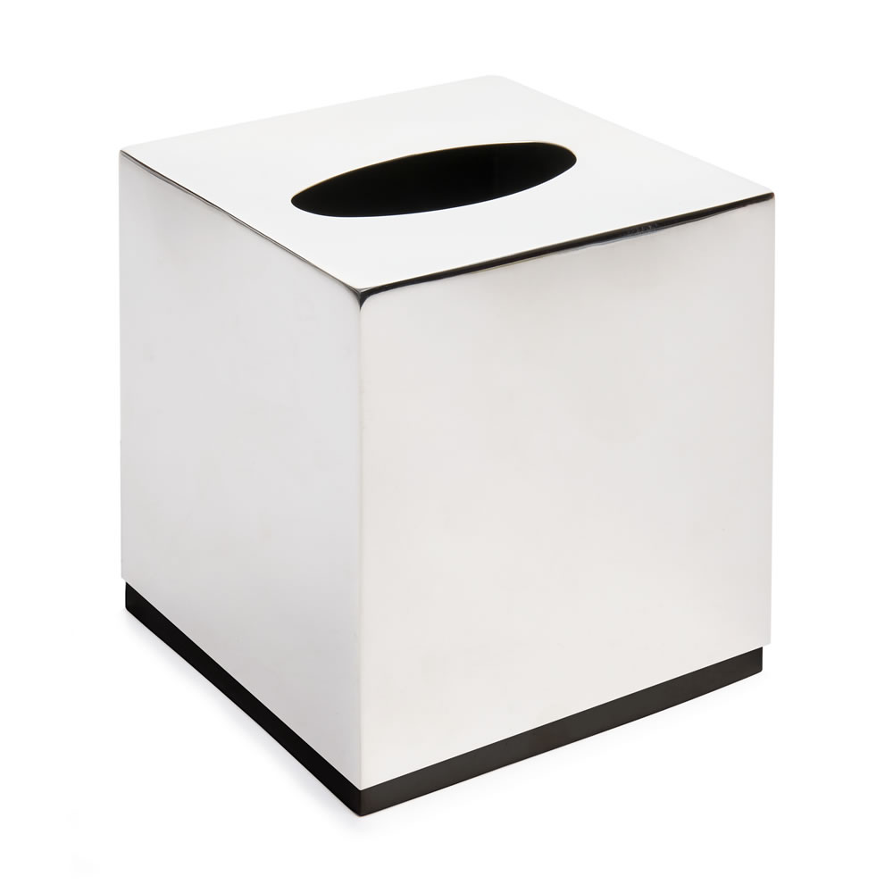 Wilko Tissue Box Holder Chrome Effect Wilko Tissue Box Holder Chrome Effect Image