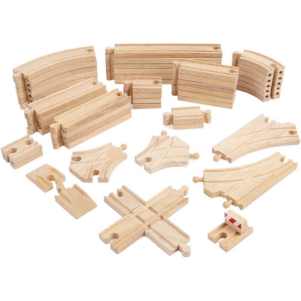 Bigjig Rail 49 Piece Train Track Expansion Bundle Image 1