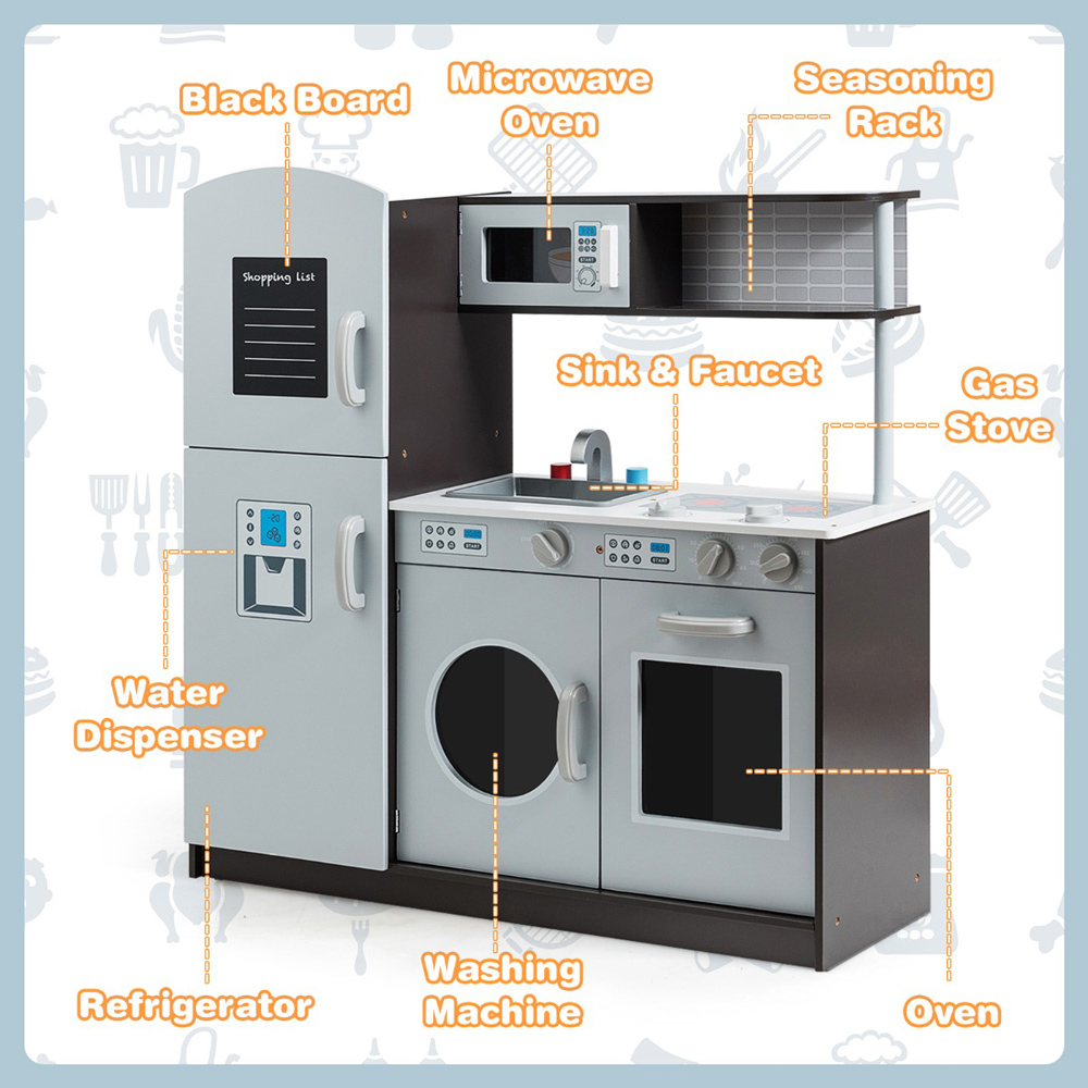 Costway Kids Kitchen Playset Image 8