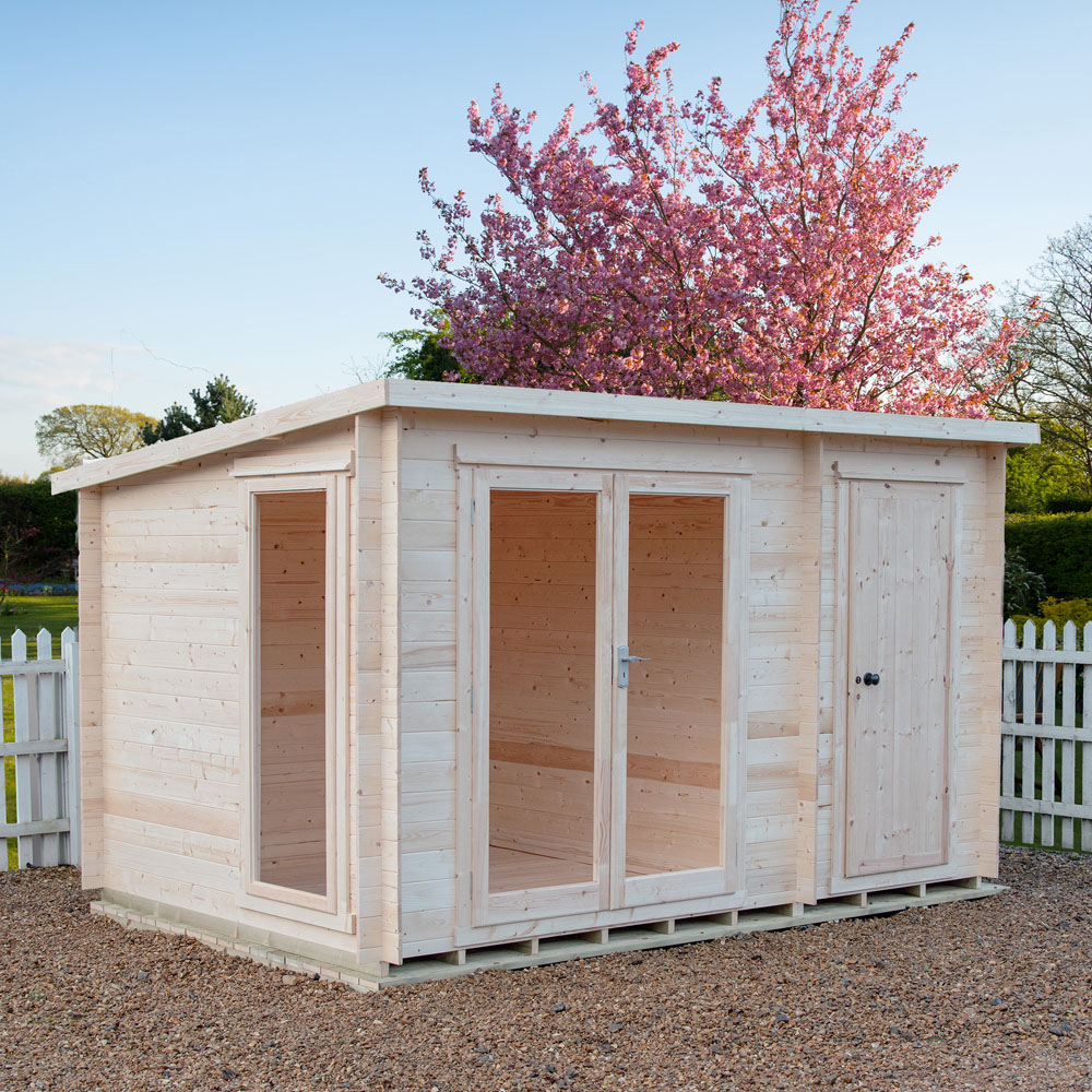 Shire Walsoken 8 x 12ft Double Door Pressure Treated Log Cabin Image 4