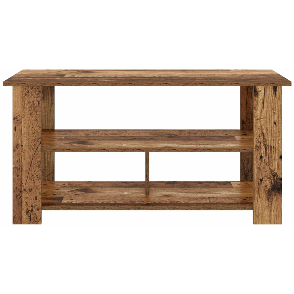 vidaXL 2 Shelf Old Wood Wide TV Stand Image 5