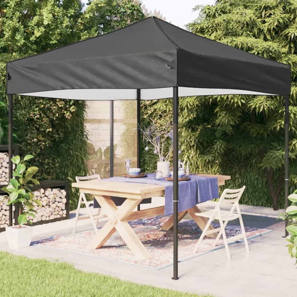 vidaXL 2 x 2m Anthracite Foldable Party Tent Image 1