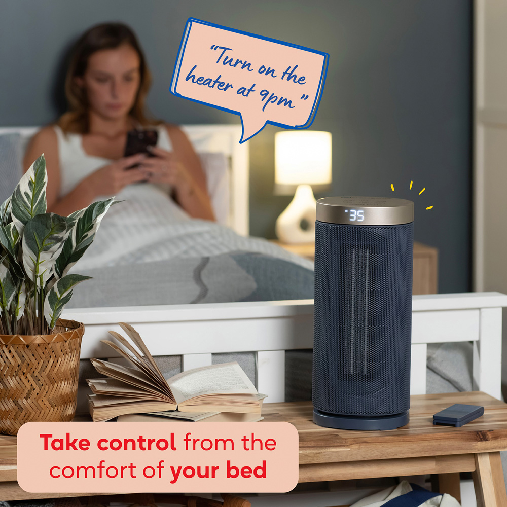 Russell Hobbs RHCTH2001OP-SMT Soft Navy and Champagne Round Wi-Fi Enabled Ceramic Heater 2000W Image 4