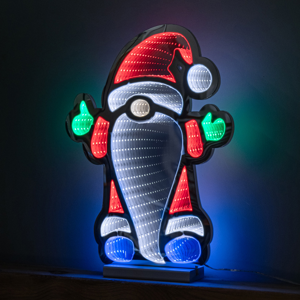 Samuel Alexander Multicolour LED Light Up Standing Gnome Infinity Christmas Decoration 40cm Image 6