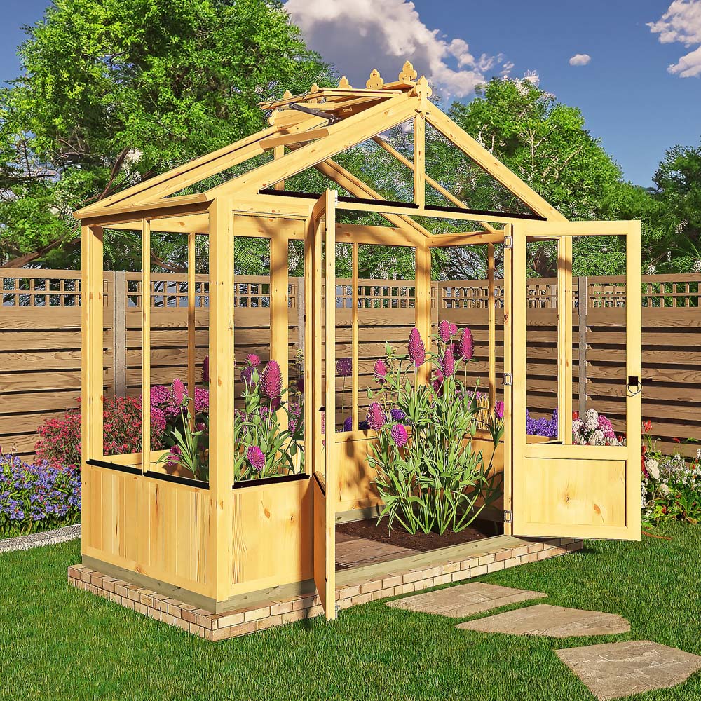 Shire Holkham Wooden 8 x 4ft Apex Greenhouse Image 4