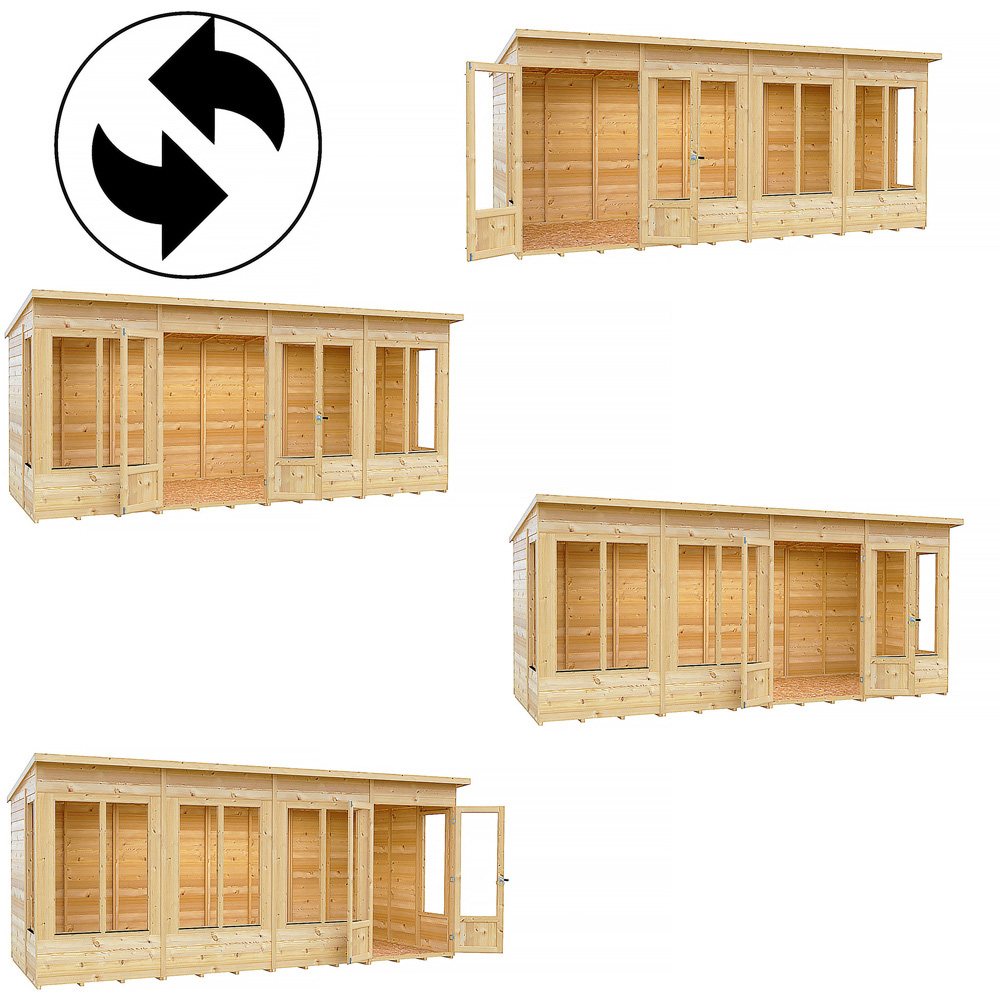 Shire Alora 16 x 6ft Overlap Pent Garden Summerhouse Image 5