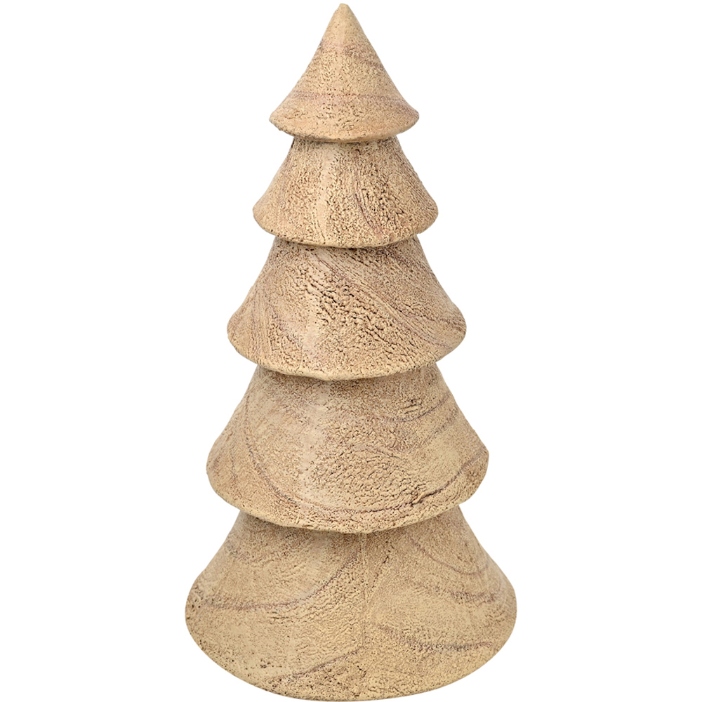 The Seasonal Gift Co. Wood Effect Christmas Tree 24cm Image 2