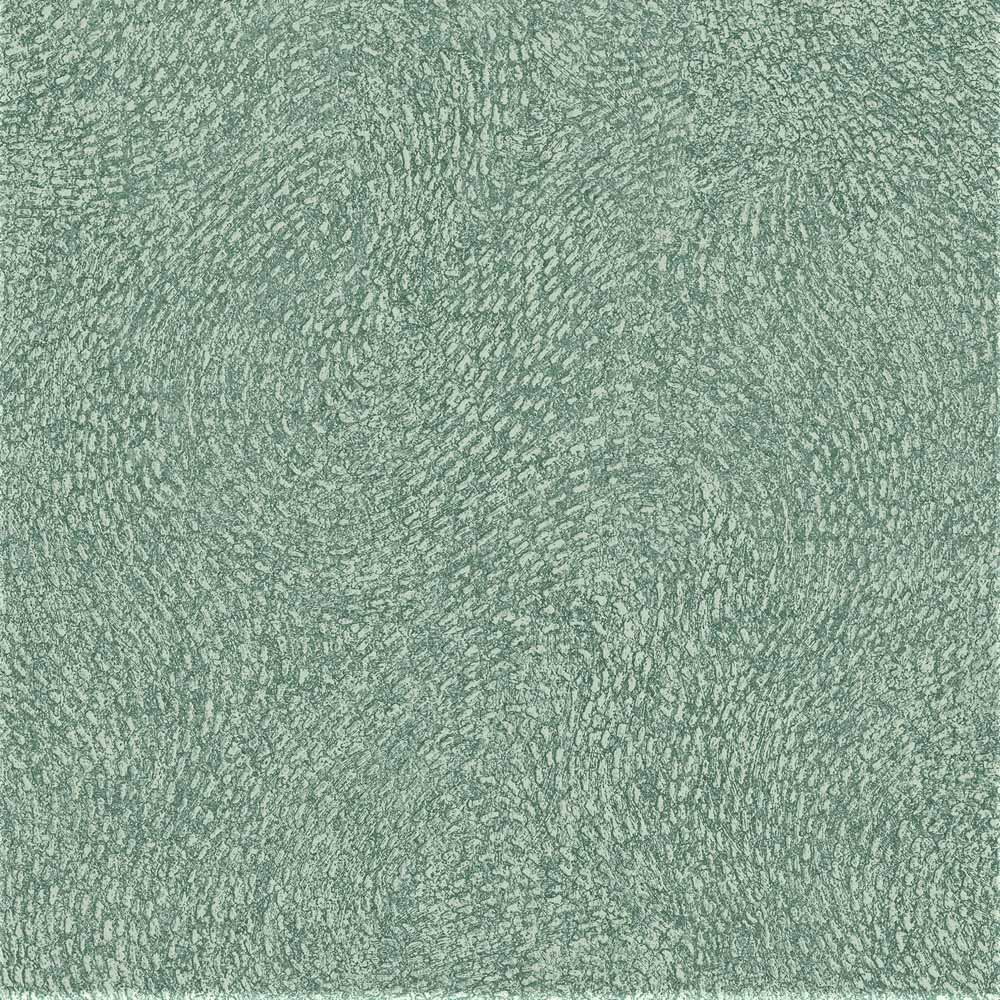 Grandeco Santiago Swirled Stitch Blown Green Vinyl Wallpaper Image 1