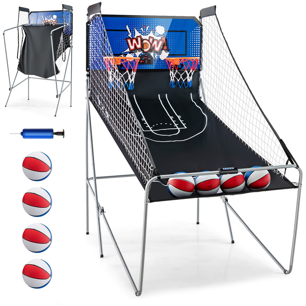Costway 2 Player Blue Indoor Basketball Arcade Game Image 3