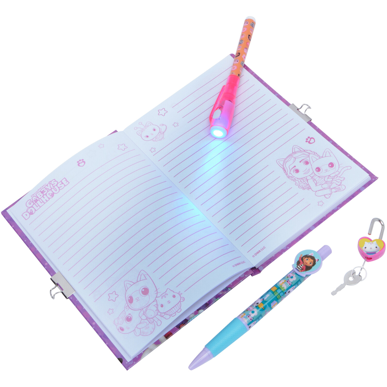 Gabby's Dollhouse Secret Diary Set - Purple Image 6