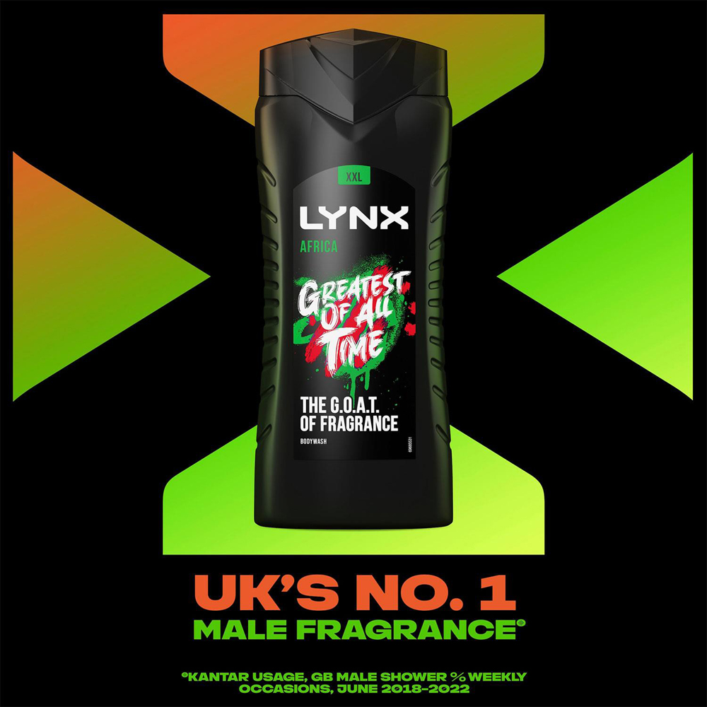 Lynx Africa The G.O.A.T. of Fragrance 12H Refreshing Shower Gel 500ml 4 Pack Image 4
