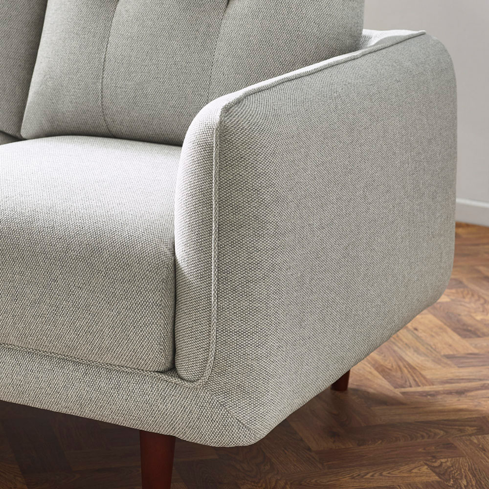 Julian Bowen Remy 2 Seater Light Grey Woven Fabric Sofa Image 8